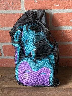 Bosoner Kids Protective Gear Set Knee Elbow Pads Wrist Guards Purple I NWOT